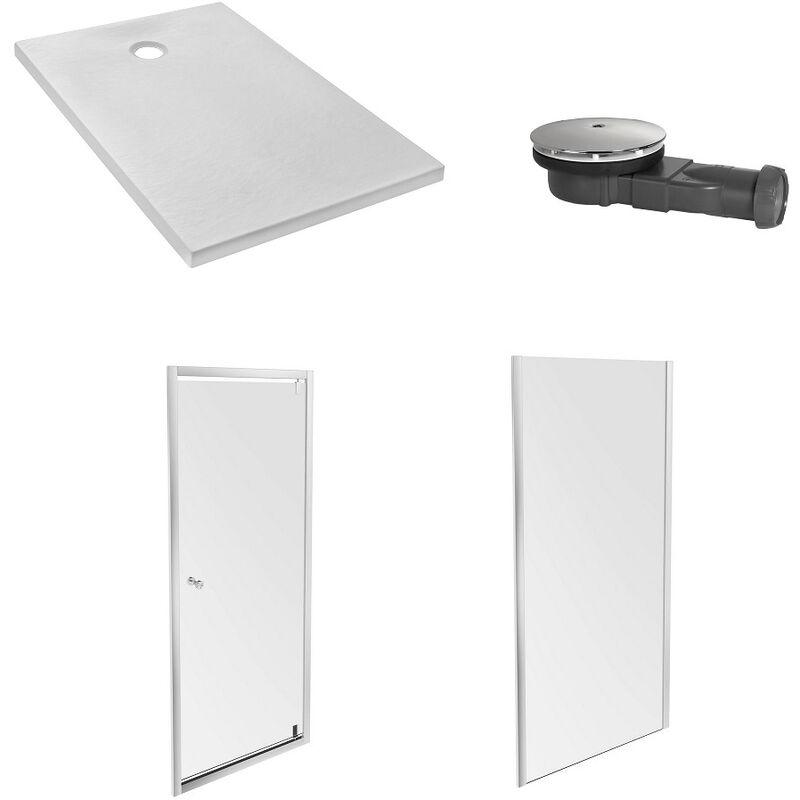 JACOB DELAFON RECEVEUR DOUCHE IPSO 100X80 + PAROI PORTE PIVOTANTE