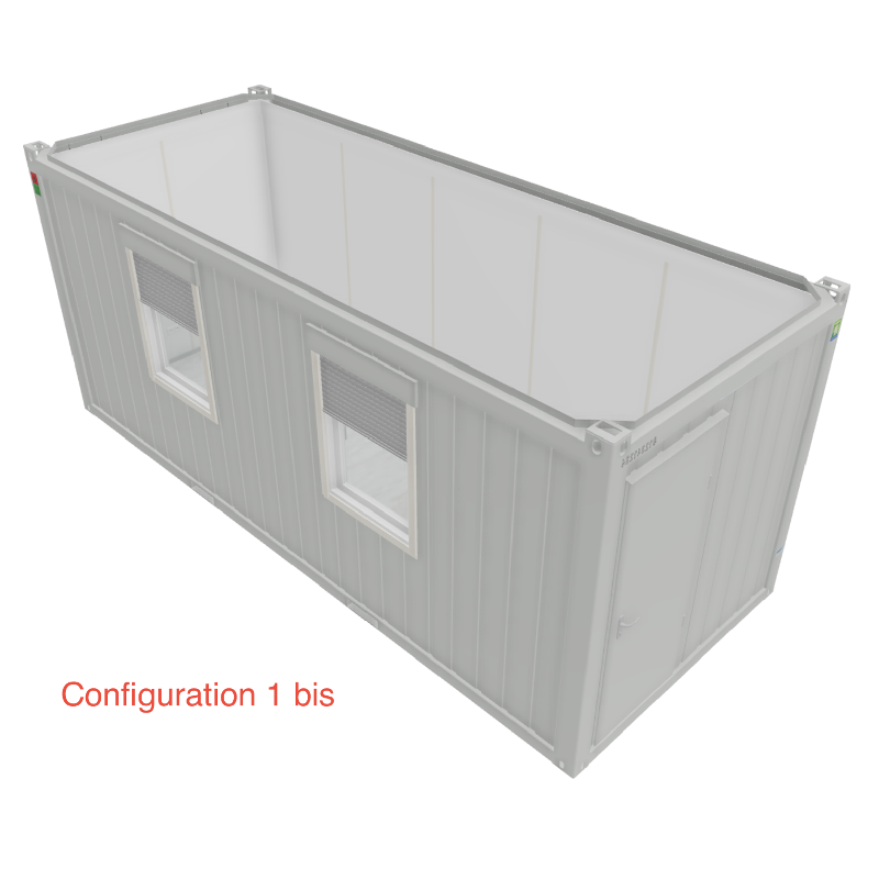 Module bureau pro VEGA20L Configuration 1 bis GRIS - RAL 7035_0