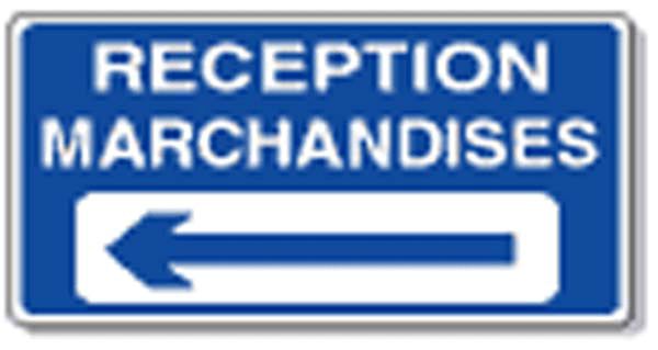 Panneau de signalisation - reception marchandises_0