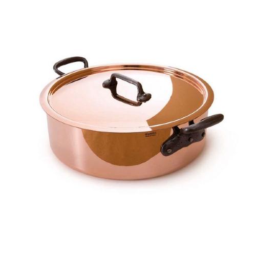Rondeau avec couvercle Mauviel M'heritage M'150c - cuivre intérieur inox - diamètre 16 cm - 1L_0