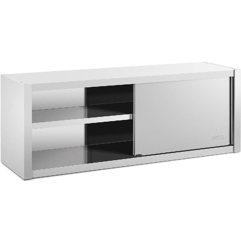 Royal Catering - Royal Catering Armoire Murale en INOX Haute De Cuisine Travail Suspendue Professionnelle Placard Mural Rangement RCSSWC-160X45-S - 40_0