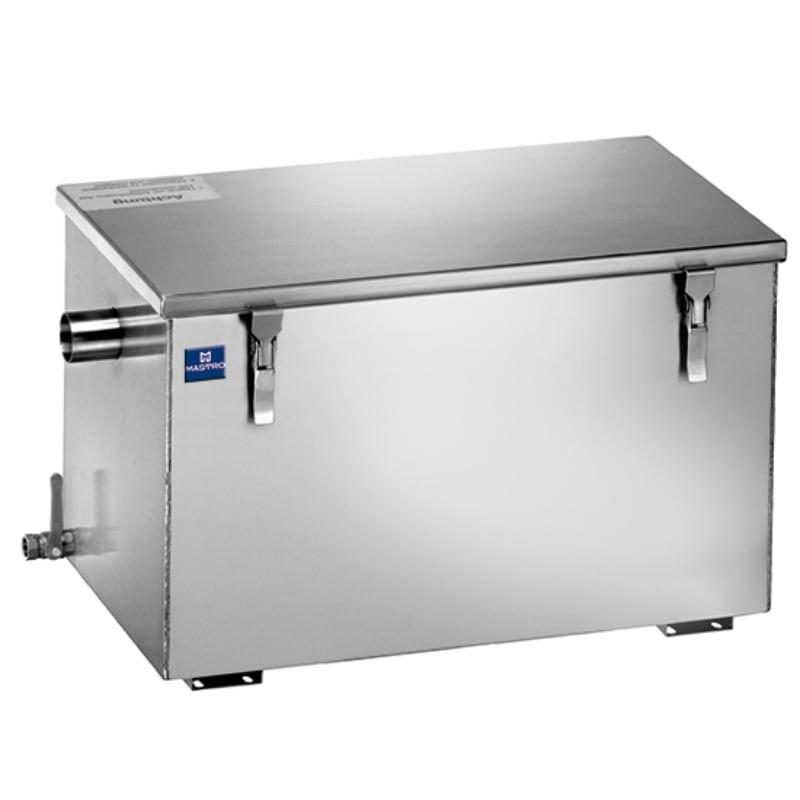 Séparateur de graisses manuel - capacité 44 & 132 litres - acier inoxydable avec valve de vidange et piège à boues_0