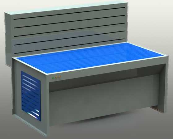 Table aspirante autonome - filtration intégrée - acier galvanisé, peint ou inoxydable_0