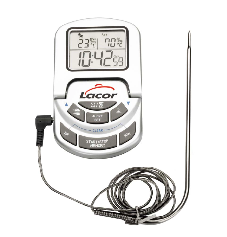Thermomètre de four numérique Lacor avec sonde en acier inoxydable 0ºC à 300ºC - gris inox 62498_0