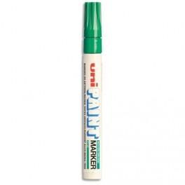 UNIBALL MARQUEUR PEINTURE HUILE INDÉLÉBILE POINTE MOYENNE OGIVE CORPS MÉTAL COLORIS VERT FONCÉ UNI PAINT