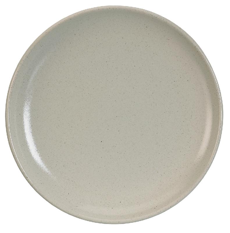 ASSIETTE PLATE ROND ÉCRU GRÈS Ø 19 CM GRES COULEUR PRO.MUNDI