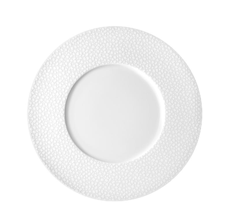 ASSIETTE PLATE ROND BLANC PORCELAINE Ø 29 CM BAGHERA MEDARD DE NOBLAT