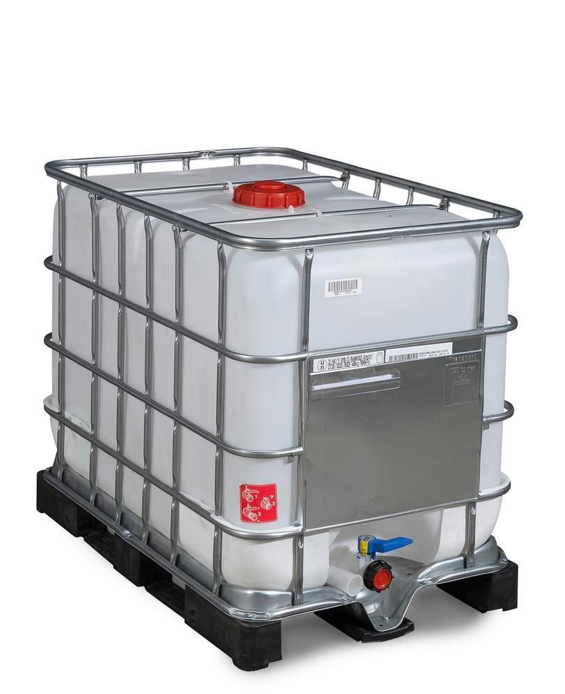266162W - Cuve IBC produits dangereux, 600 litres, ouverture DN 150, palette PE, sortie DN 50_0