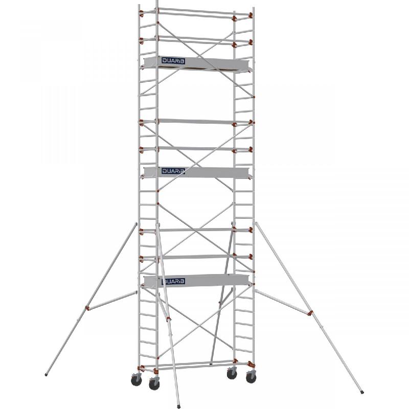 Échafaudage roulant aluminium AL 205 version standard - Hauteur de travail : 7,90 m - DUARIB - 613716_0