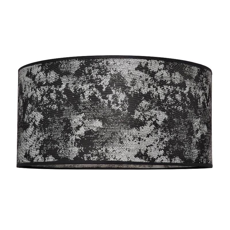 HELAM ABAT-JOUR ABBA E27 Ø40/HAUTEUR 20 CM NOIR/ARGENTÉ