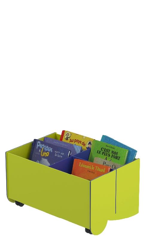 BAC À ALBUM PETIT MODÈLE STRUCTURE ANIS/INTÉRIEUR ORANGE - MANUTAN COLLECTIVITÉS