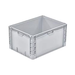 Bac gerbable grand volume norme Europe 800x600x420 mm - Polypropylène gris - 168L - PALP105_0