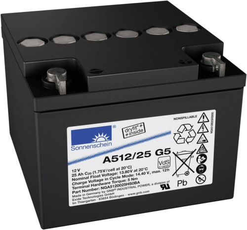 Batterie Gel dryfit A512/25 G5 12V 25Ah Sonnenschein_0