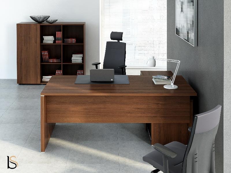 Bureau de direction Quando sur crédence - MDD - 160, Noyer_0