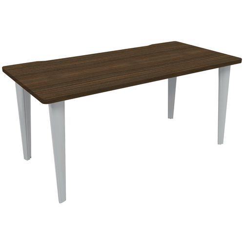 BUREAU EVIDENCE L.140 X P.80 CM NOYER PIED ALU - VINCO