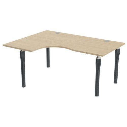 BUREAU NOGA COMPACT GAUCHE 160 X 120 CM CHÊNE ANTHRACITE