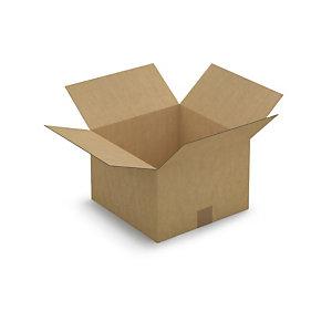 CAISSE CARTON BRUNE SIMPLE CANNELURE RAJA 30X30X20 CM