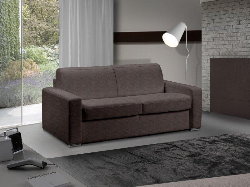 Canapé MASTER Express - Convertible avec matelas 18 cm - Sommier à lattes Renatonisi - 180 cm - Microfibre taupe_0