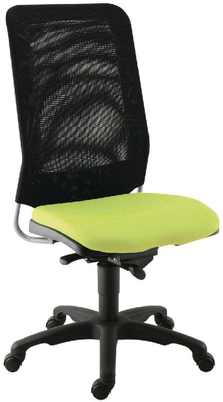 CHAISE DE BUREAU DIAZ CONTACT SYNCHRONE PIÈTEMENT NOIR ASSISE COLORIS PISTACHE - MANUTAN COLLECTIVITÉS