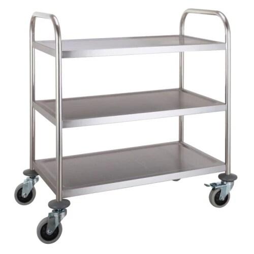 Chariots de service en inox 1000 x 600 mm - 3 niveaux - 3667470001424_0