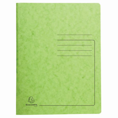 CHEMISES DE CLASSEMENT À RESSORT CARTE LUSTRÉE - A4-TILLEUL - EXACOMPTA
