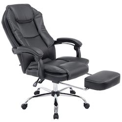 CLP Fauteuil de bureau Castle similicuir Noir - noir polyester 191536501_0