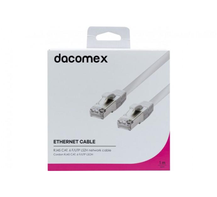 Dacomex cordon RJ45 CAT. 6 F/UTP LS0H Snagless blanc - 1 mètre - Réseau Ethernet blindé 1 Gbps_0