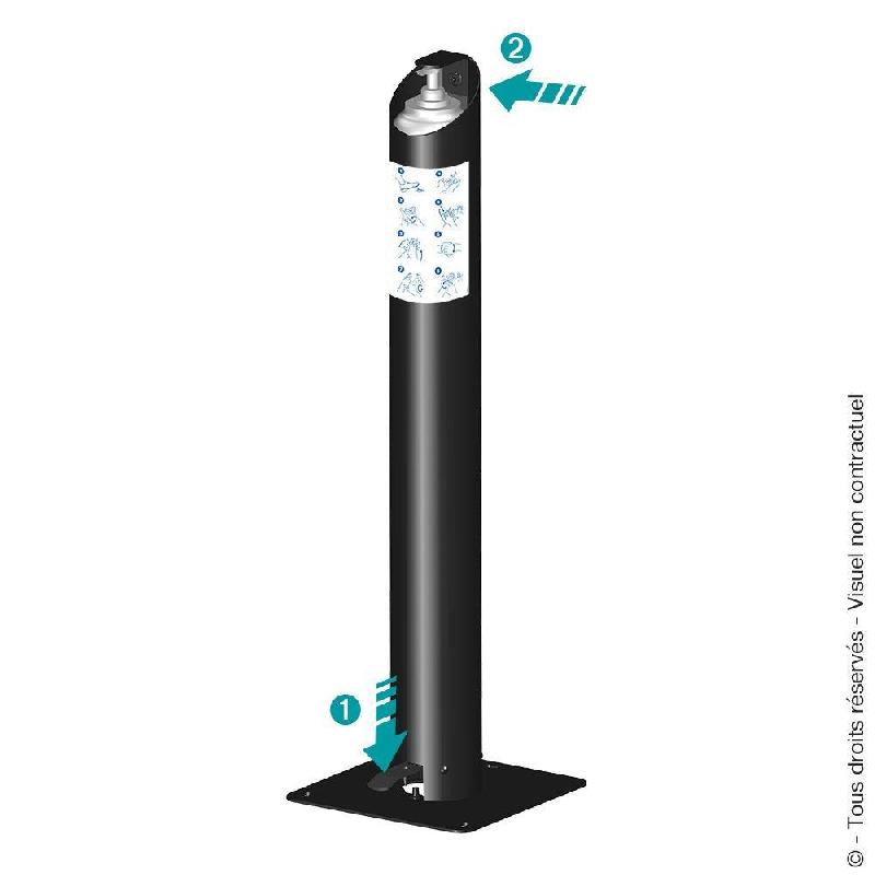 Distributeur pour flacon de gel hydroalcoolique à pédale_0