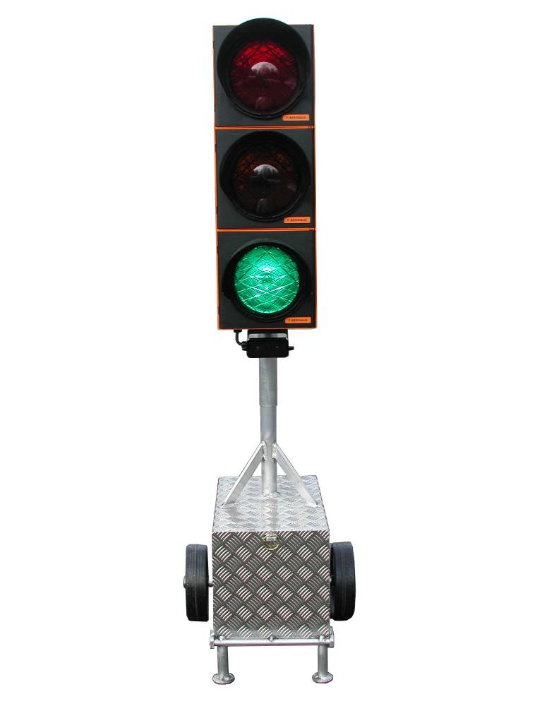 Feu tricolore portable - mpb 1400 - batterie 12 v