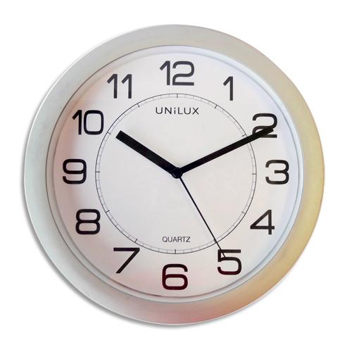 HORLOGE ATTRACTION GRIS MÉTAL, EN PLASTIQUE, MAGNÉTIQUE, MÉCANISME À QUARTZ - DIAMÈTRE 22 CM