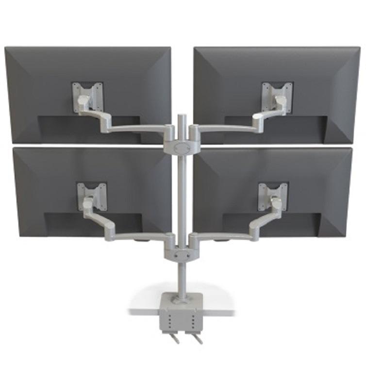 Support pour écran Kob 4 - Bras robuste pour 4 moniteurs - Fixation VESA 75/100_0