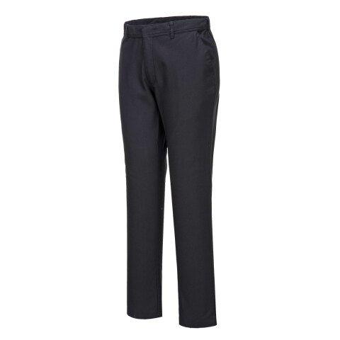 LOT DE 2 - PORTWEST S232 PANTALON CHINO SLIM STRETCH EXTENSIBLE NOIR SHORT - TAILLE 32 - COURT
