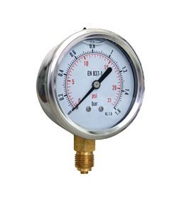 P902 - Manomètre à tube de bourdon Bamo - Étendue de mesure 0…600 bar - Classe 1,6 - IP65_0