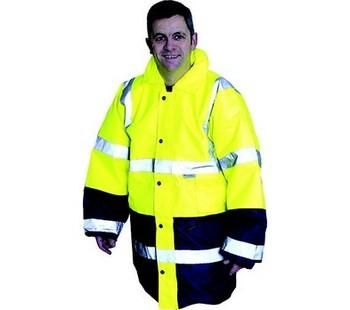 PARKA FLUO L 3M-JAUNE ET BLEU - DOUBLEE