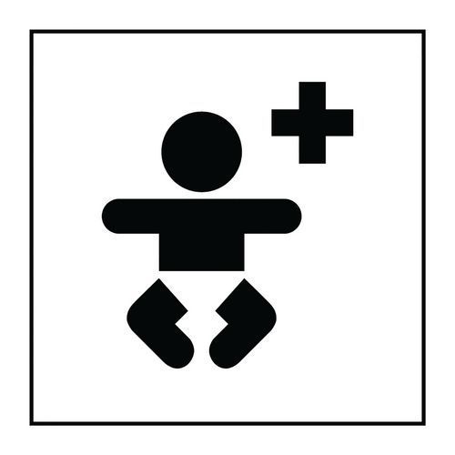 PICTO CENTRE MÉDICAL POUR ENFANT GRAVOPLY NOIR/BLANC 125X125