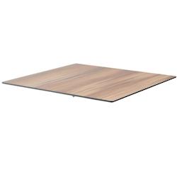 Oviala Business Plateau de table stratifié 60x60 cm en chêne - Oviala - marron métal 108750_0