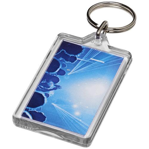 Porte-clés réouvrable G1 Luken - transparent rectangulaire avec anneau métallique - 21056300_0