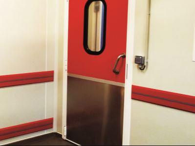 Porte semi-isolante SA - huisserie aluminium laqué - isolation mousse polyuréthane_0