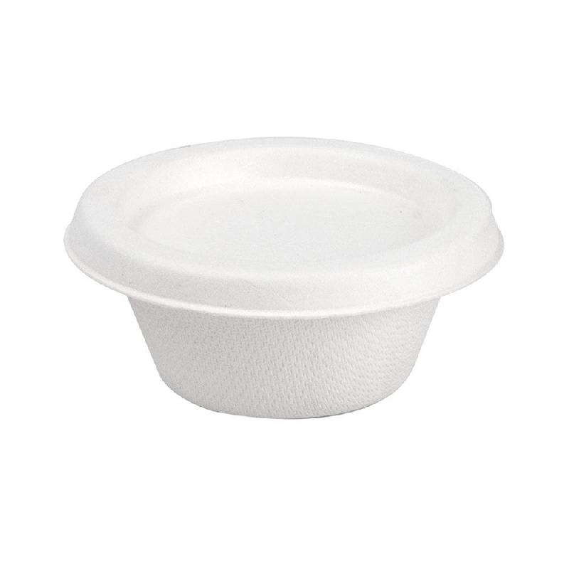 Pot à sauce blanc avec couvercle 60cc Ø6,9x3+0,7cm - par 1000_0