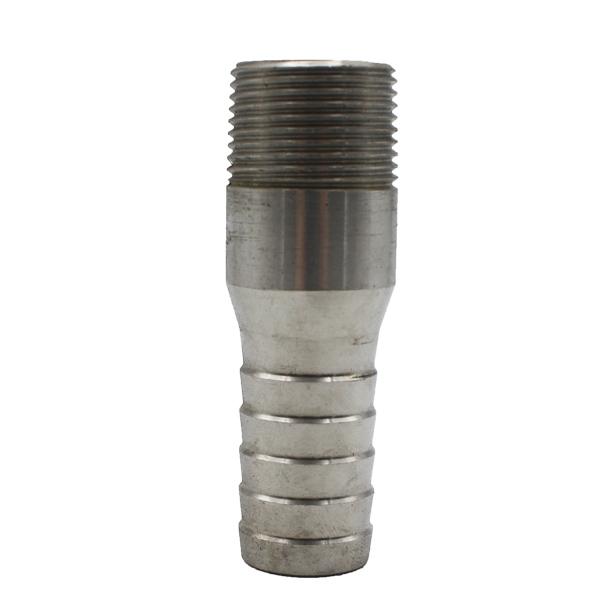 Raccord KC nipple mâle inox BSP cannelé - YRKCMGCIX025 - Filetage 1
