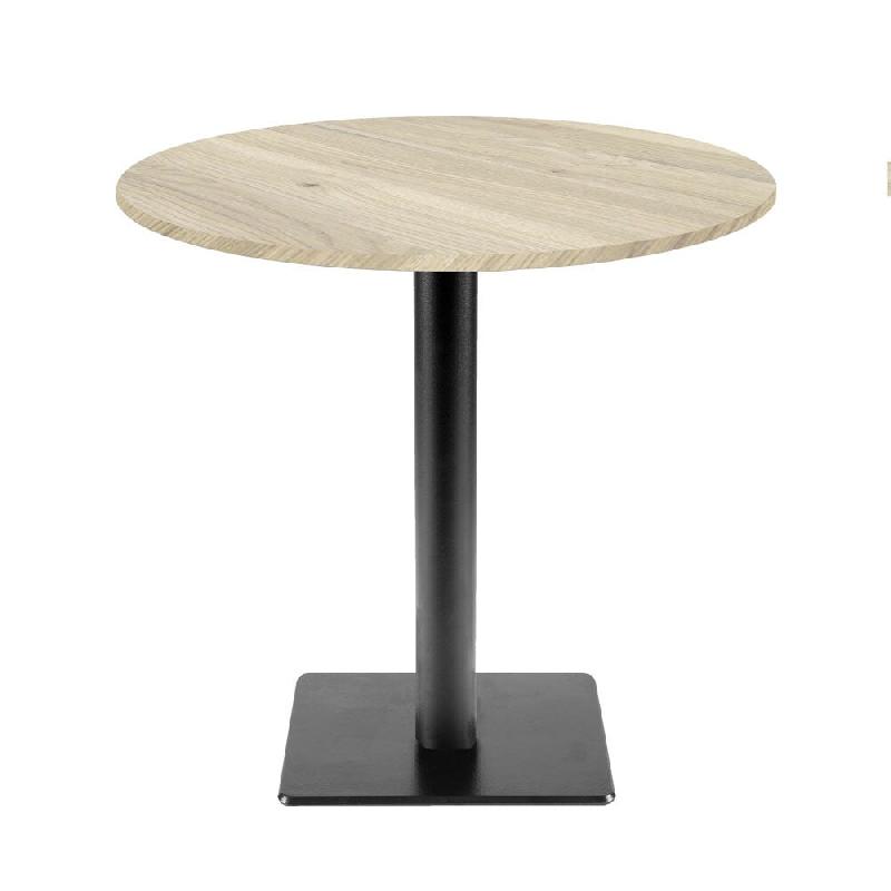 RestooTab - Table Milan T Ø70cm décor chêne ponty - marron fonte TB-MIT-R70M-CH.PONT_0