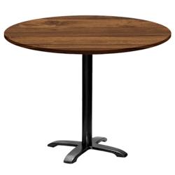 Restootab - Table ronde Ø110cm - modèle Bazila chêne hunton - marron fonte 3760371512256_0