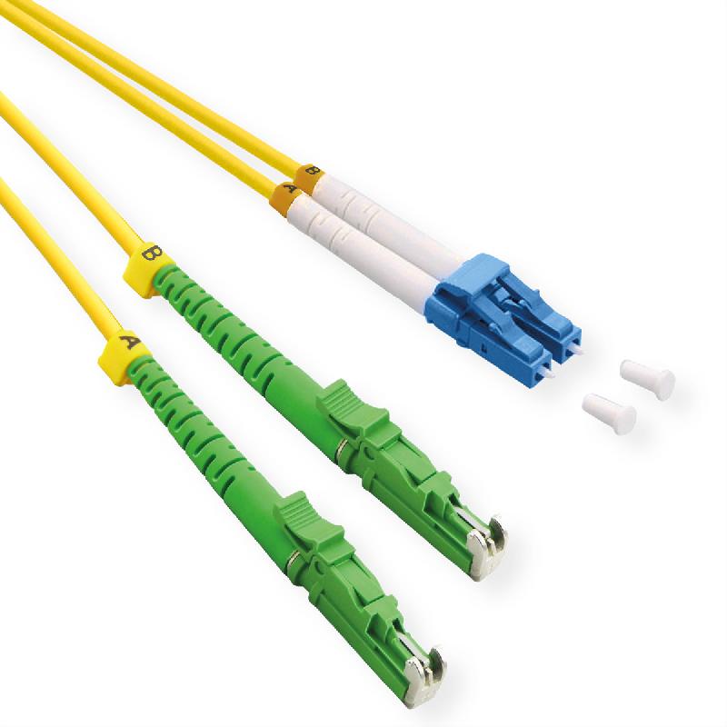 Roline câble fo duplex 9/125µm, os2, lsh apc / lc upc, lsoh, jaune, 1 m_0