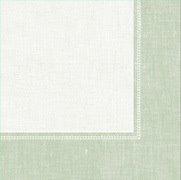 SERVIETTE 'ROYAL COLLECTION LINUM', VERT JADE - LOT DE 3