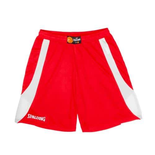 SHORT BASKET - SPALDING - JAM ROUGE BLANC