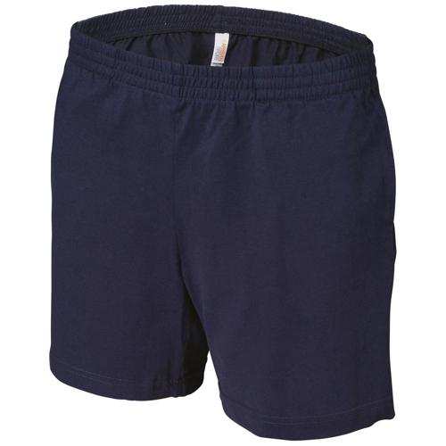 SHORT FÉMININ MULTISPORT COTON TECH MARINE