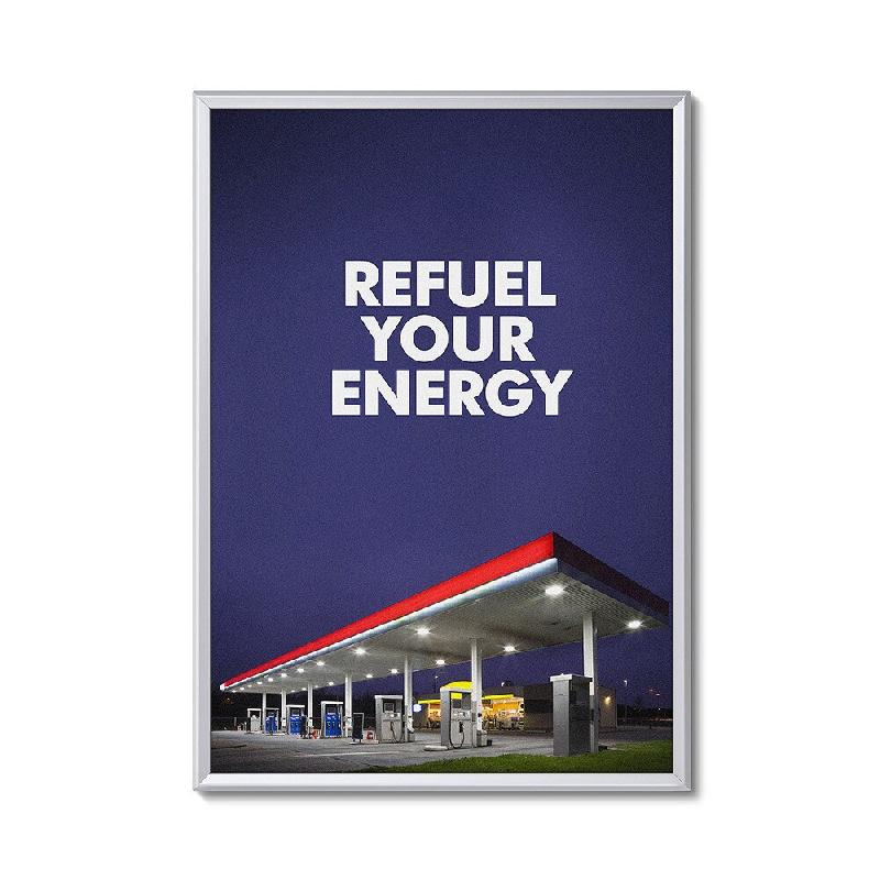 SHOWDOWN Displays Exposiciónate Cadre Clic-Clac Standard A0 Coins En Onglet 32 mm KRA0G32 - argenté aluminium KRA0G32_0