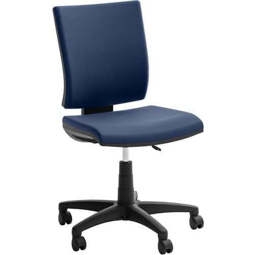 SIÈGE BUREAU BAS EN TISSU AUTO-AJUSTABLE OPTIMA - BLEU FONCÉ - QUADRIFOGLIO