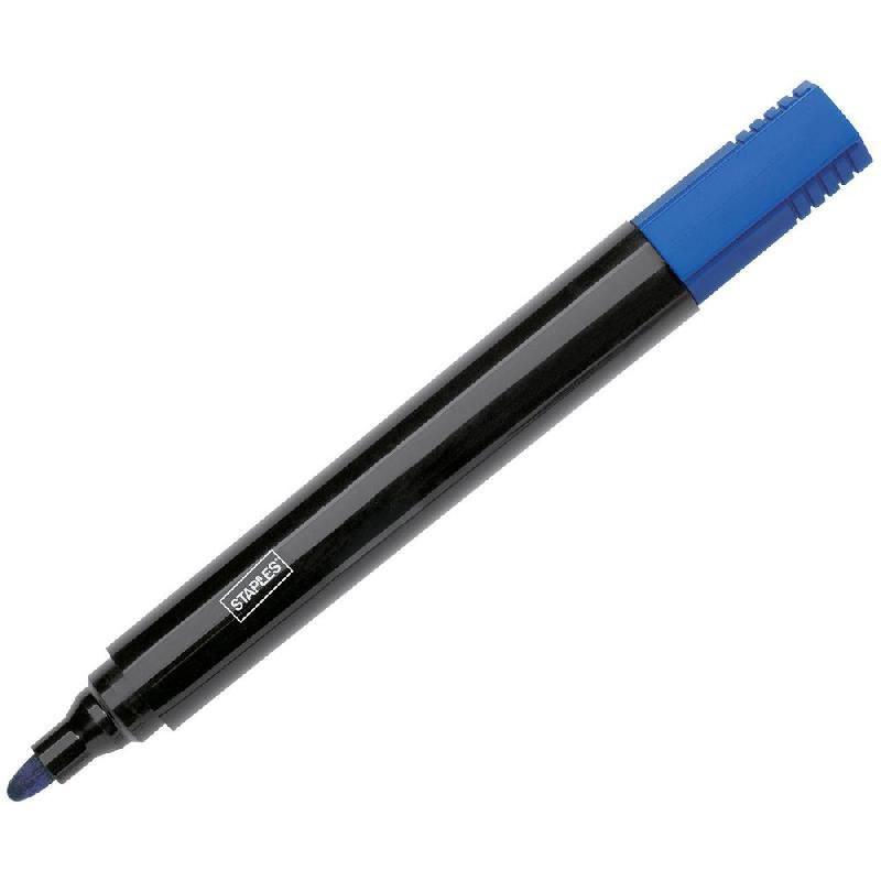 STAPLES MARQUEUR PERMANENT STAPLES - POINTE OGIVE - 2 MM - BLEU (PRIX À L'UNITÉ)