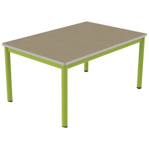 TABLE CARÉLIE MOB 120X80 T3 STR POLY. HM. BEIGE/VERT AC - MOBIDECOR